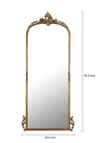 Hand casted Full length Mirror in Aluminium / Mirror  (Vintage Brass)