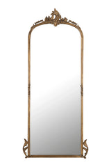 Hand casted Full length Mirror in Aluminium / Mirror (Vintage Brass) - All India Decor
