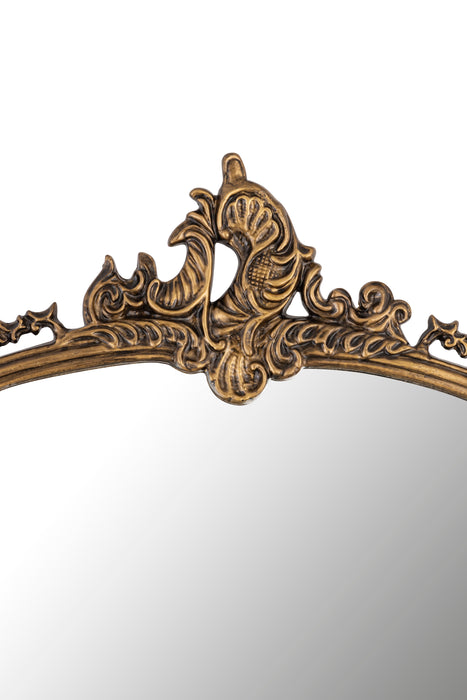 Hand casted Full length Mirror with Stand in Aluminium / Mirror  (Vintage Brass)