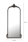 Hand casted Full length Mirror in Aluminium / Mirror  (Bold Black)