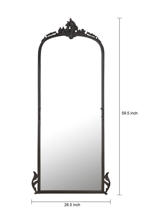 Victorian Arched Full length Mirror (Bold Black)