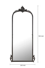 Victorian Arched Full length Mirror (Bold Black) - All India Decor
