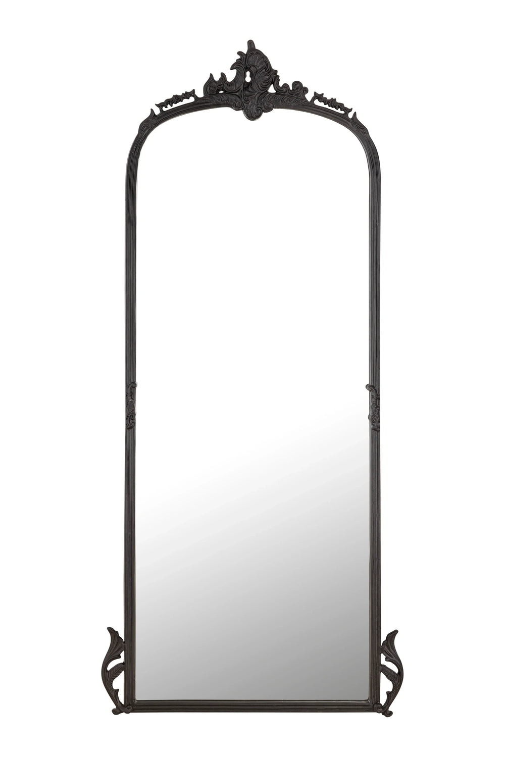 Victorian Arched Full length Mirror (Bold Black) - All India Decor