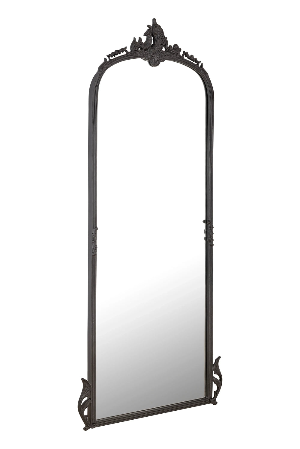 Victorian Arched Full length Mirror (Bold Black) - All India Decor