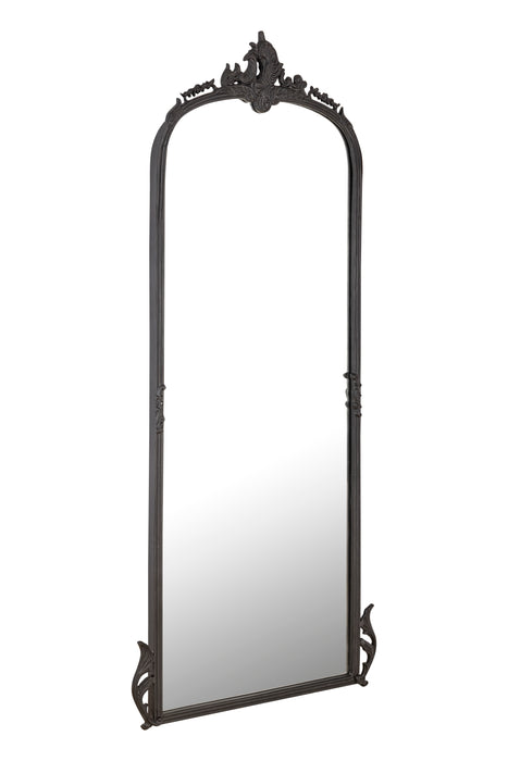 Victorian Arched Full length Mirror (Bold Black)