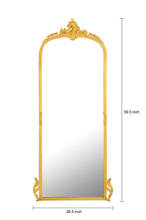 Victorian Arched Full length Mirror (Glam Gold)