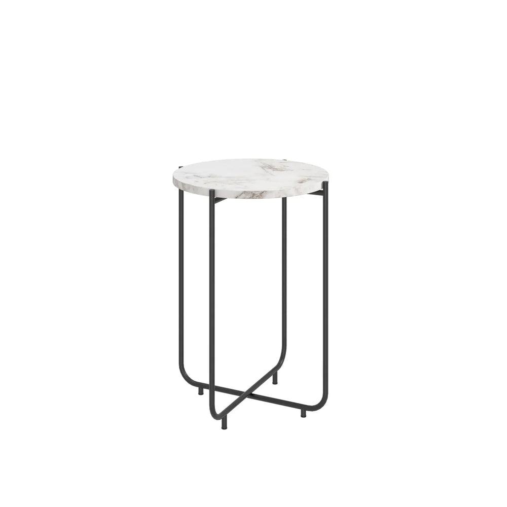 Round White Marble Side Table - All India Decor