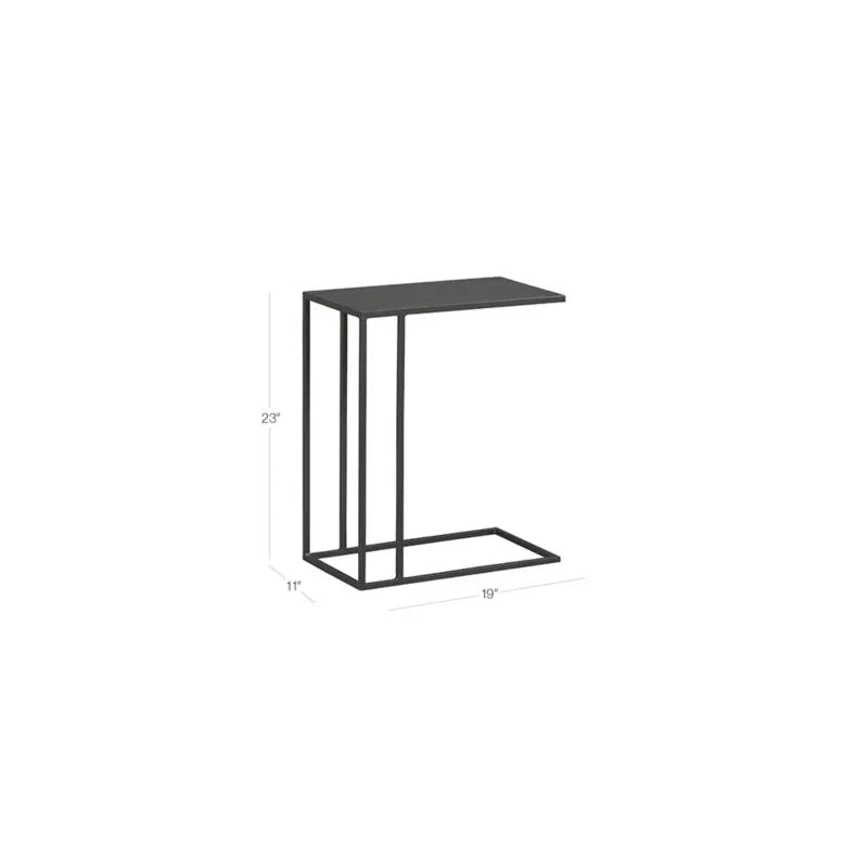 BLACK METAL C SIDE TABLE - All India Decor