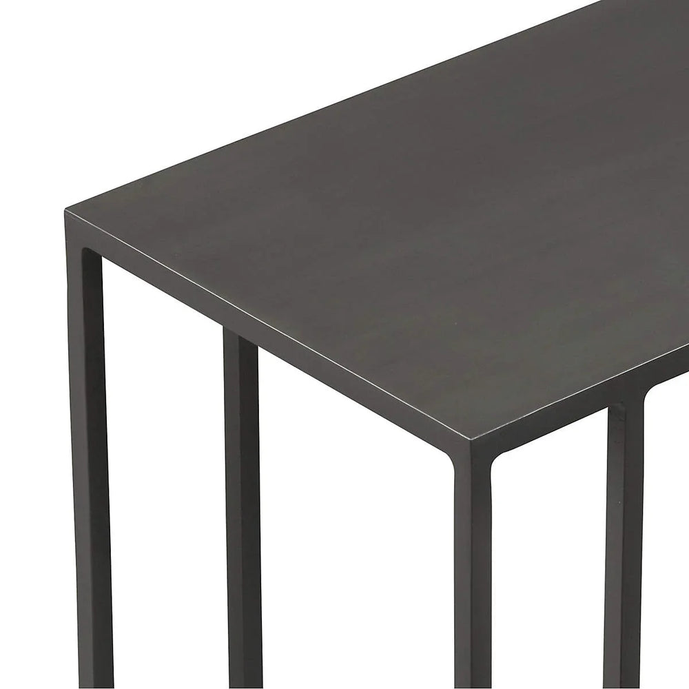 BLACK METAL C SIDE TABLE - All India Decor