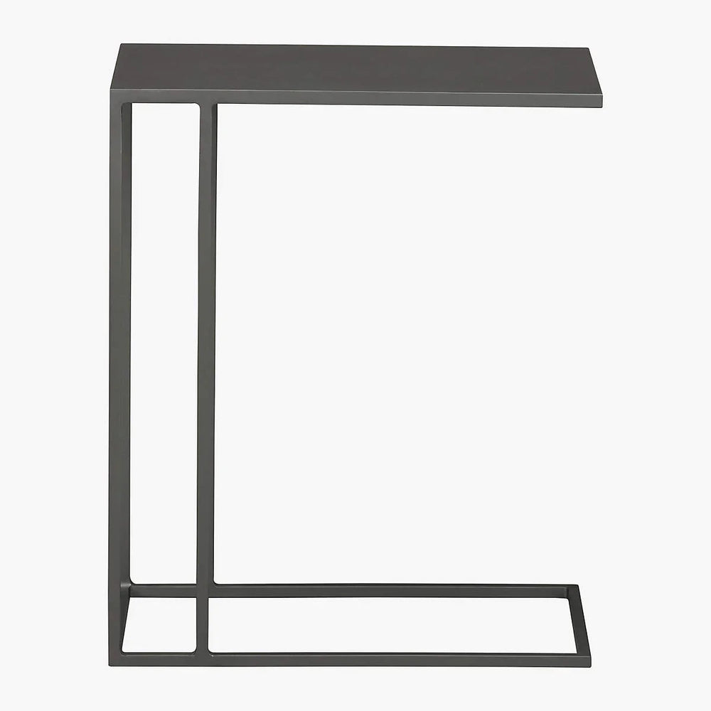 BLACK METAL C SIDE TABLE - All India Decor