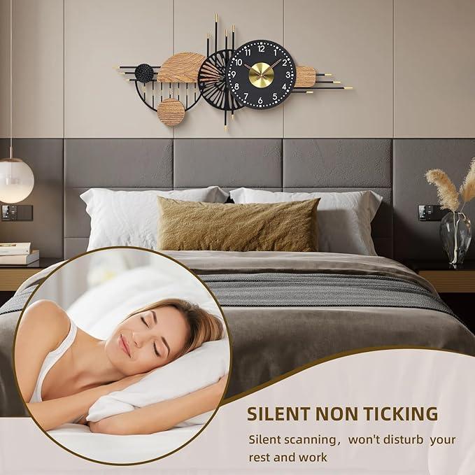 Nordic Timber Fusion Luxury Wall Clock - All India Decor