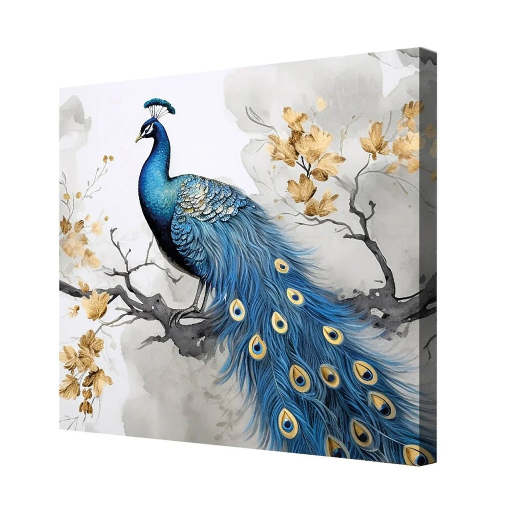 Peacock Canvas Painting for Home, Bedroom & Living Room - All India Decor
