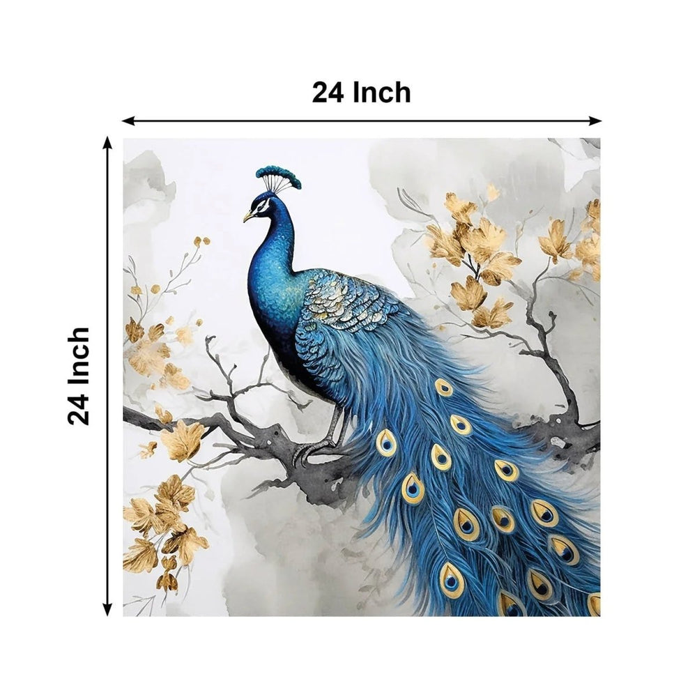 Peacock Canvas Painting for Home, Bedroom & Living Room - All India Decor