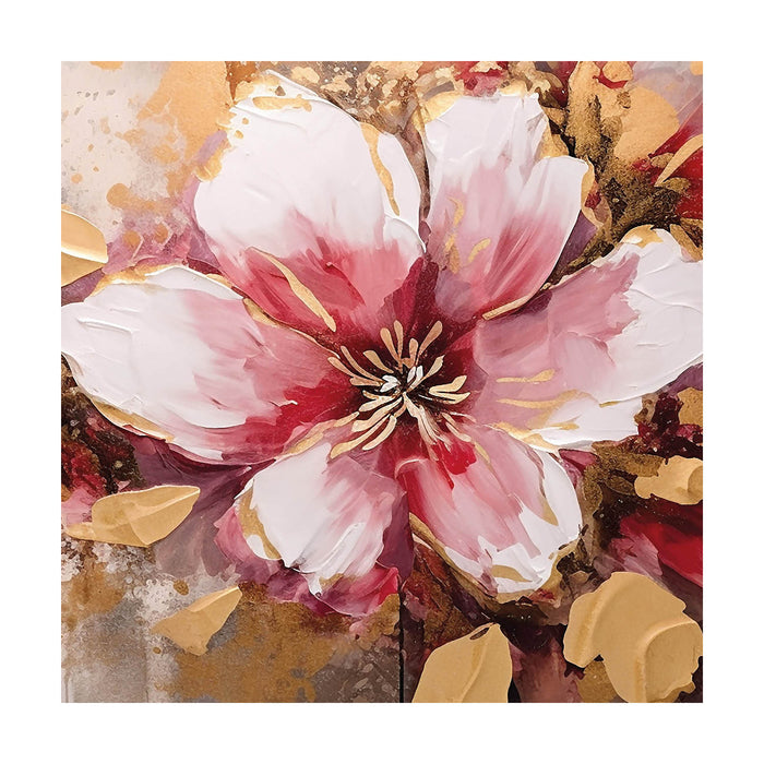 Red Flower Canvas Painting for Home, Bedroom & Living Room