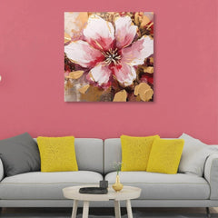 Red Flower Canvas Painting for Home, Bedroom & Living Room - All India Decor