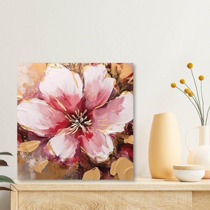 Red Flower Canvas Painting for Home, Bedroom & Living Room