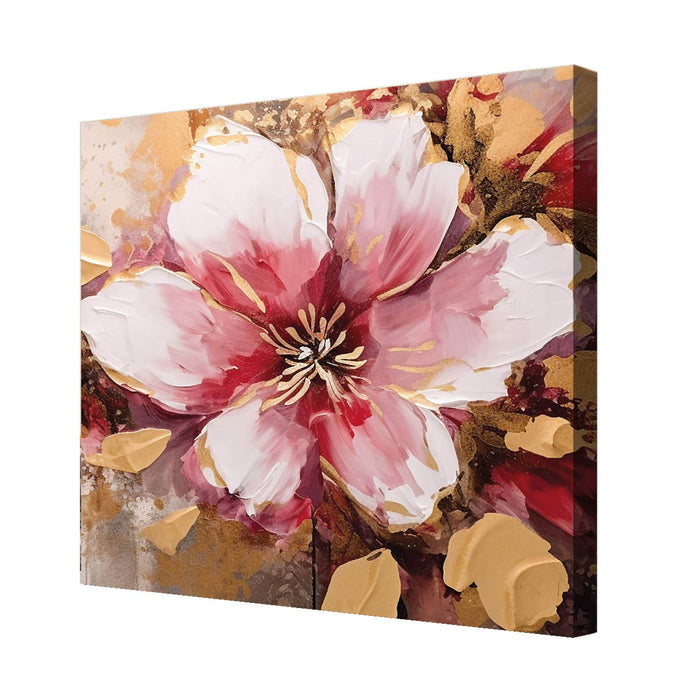 Red Flower Canvas Painting for Home, Bedroom & Living Room