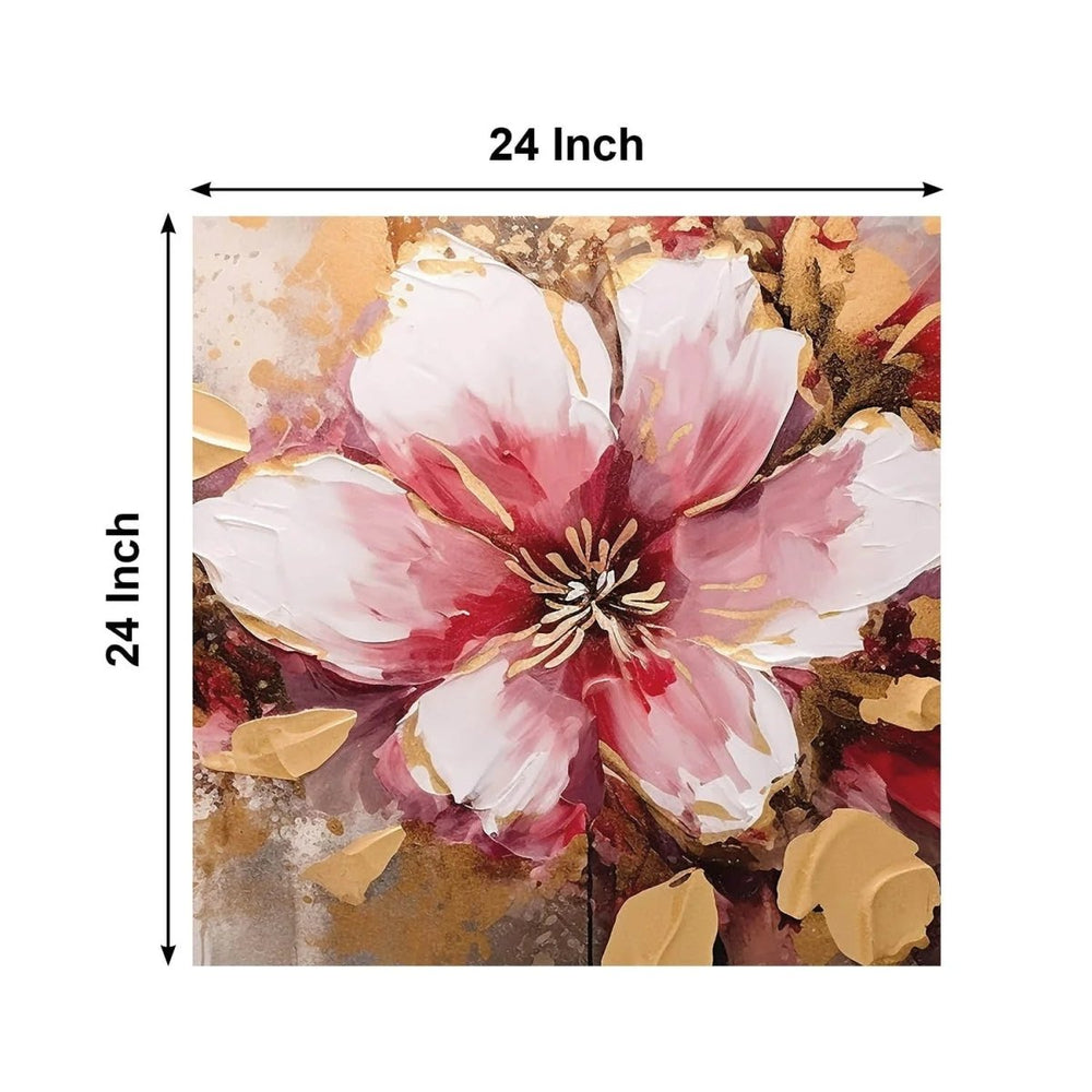Red Flower Canvas Painting for Home, Bedroom & Living Room - All India Decor