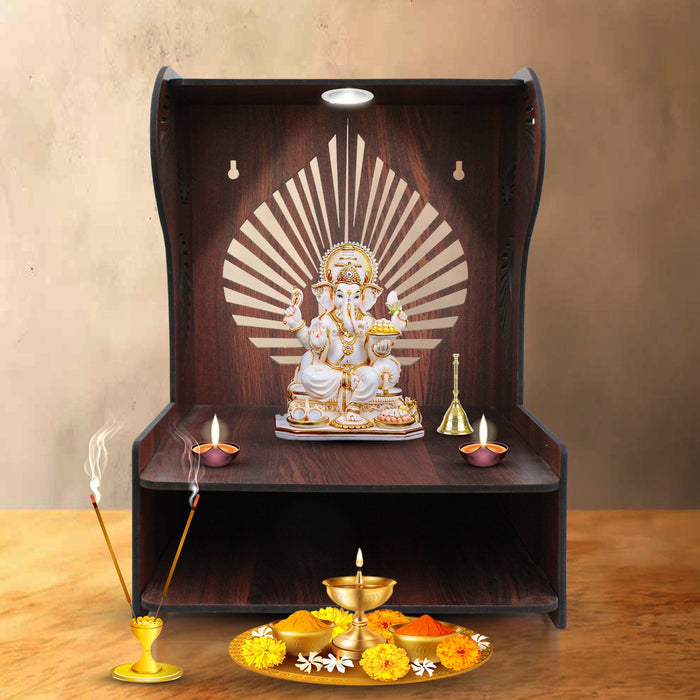 Beautiful Classic Wall-Mounted Pooja Mandir for Home Décor