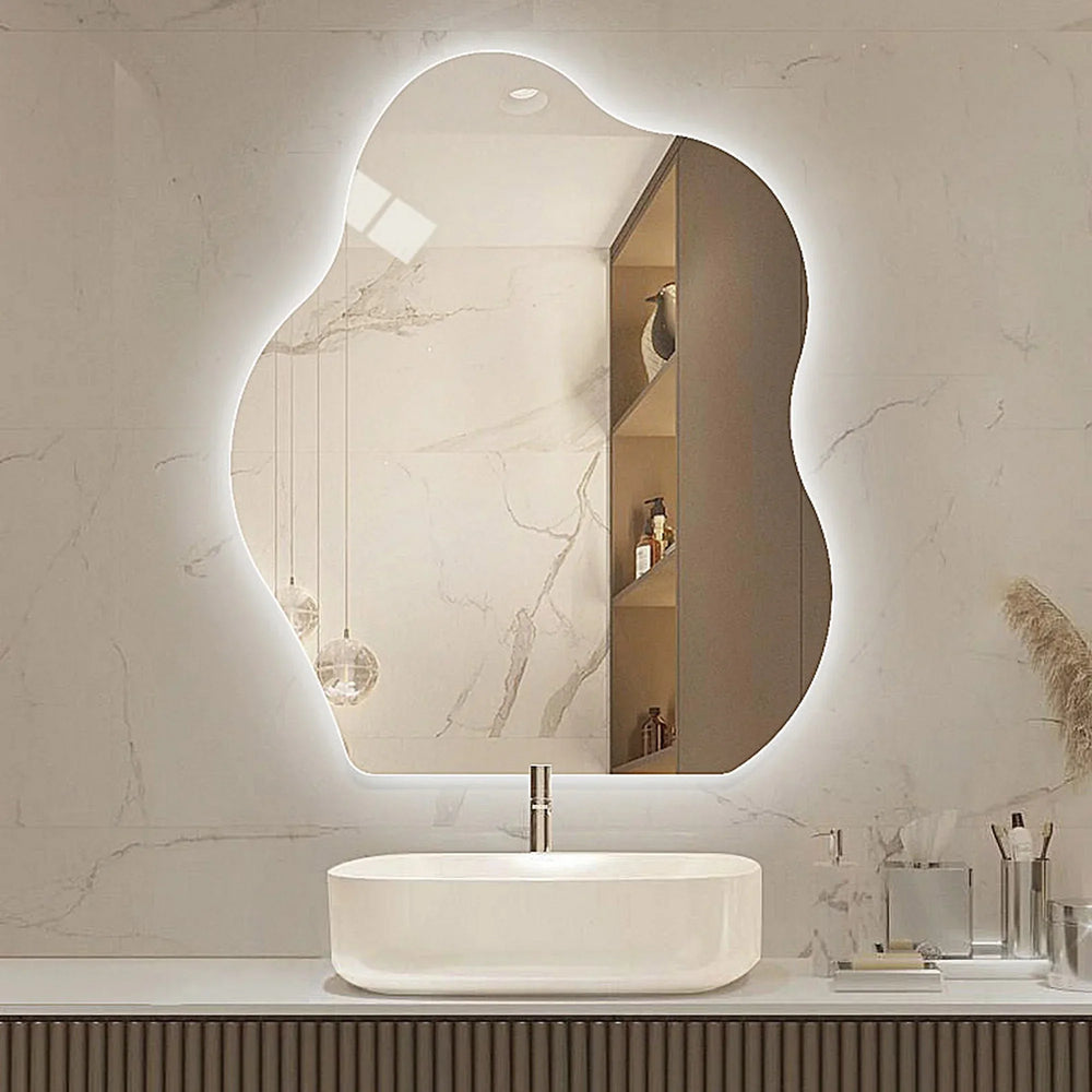 Ocilla Backlit Irregular LED Mirror - All India Decor