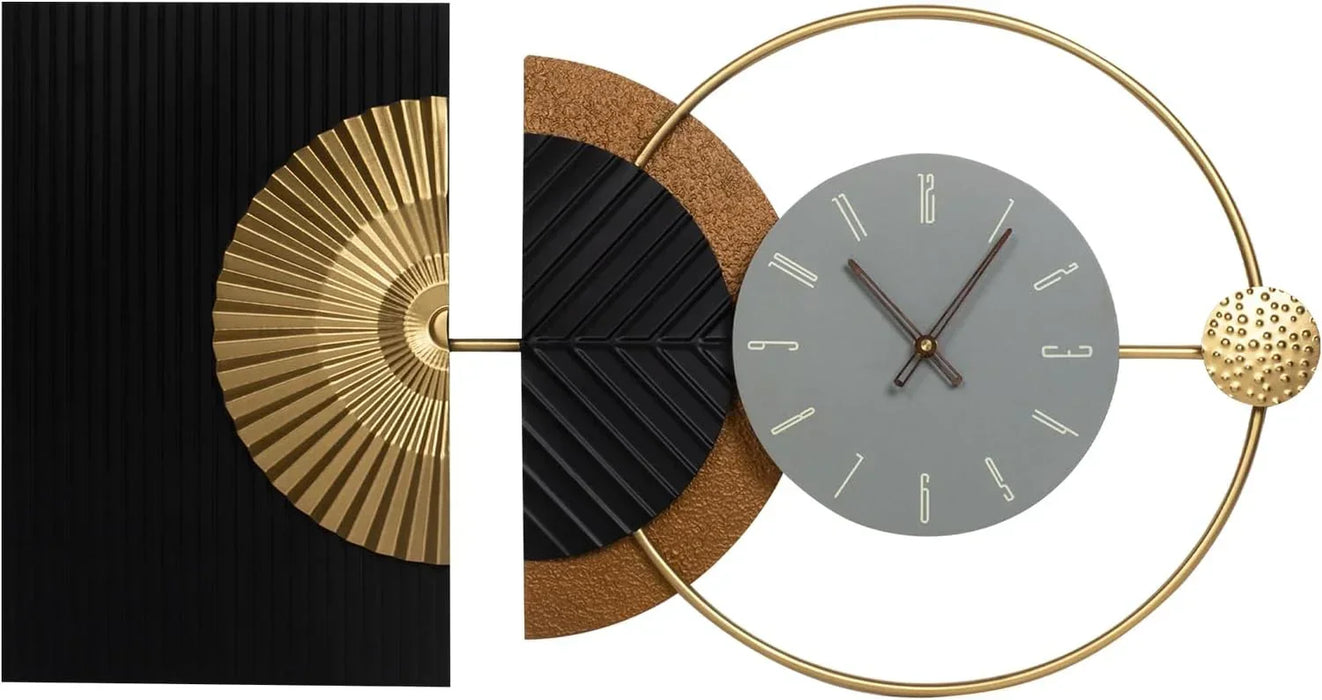 Opulent abstract geometric wall clock
