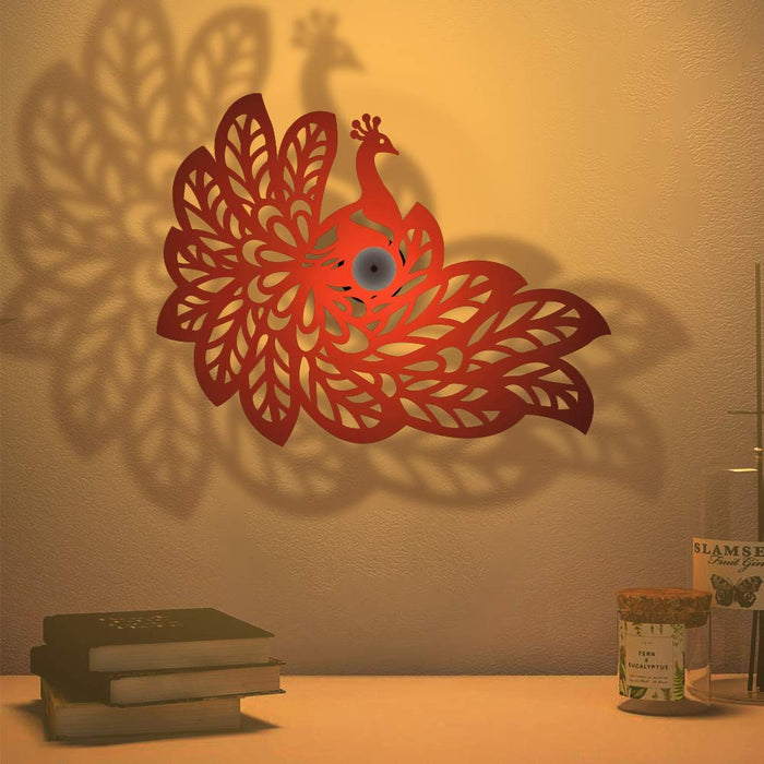 Beautiful Peacock Design Shadow Lamp