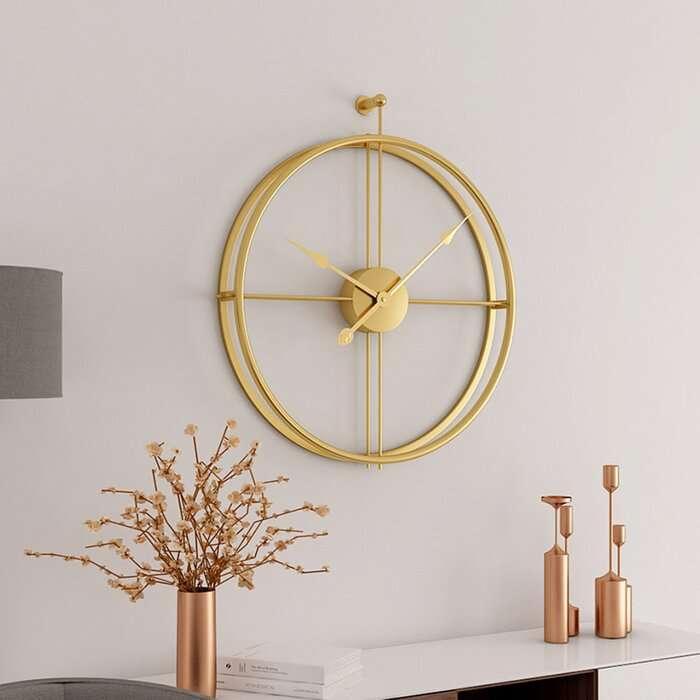 Gold Round Wall clock - All India Decor