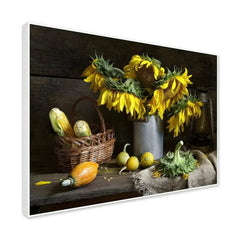 Gorgeous Still Life Wall Painting of Yellow Sunflowers - All India Decor