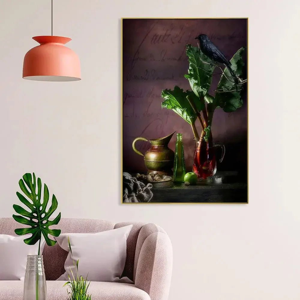 320 GSM Vintage Still Life Portrait Canvas Painting - All India Decor