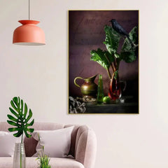 320 GSM Vintage Still Life Portrait Canvas Painting - All India Decor