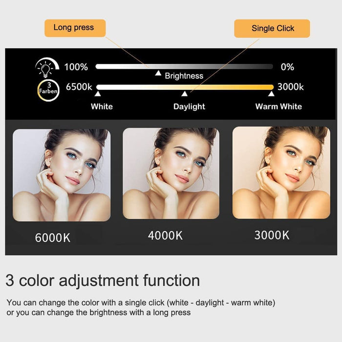 Liana Metal Framed Rectangle LED Mirror
