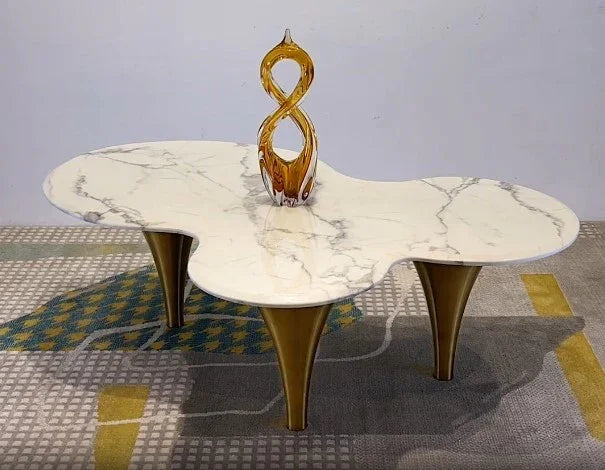 Cloud Crest Coffee Table Coffee Table(Stainless Steel) - All India Decor