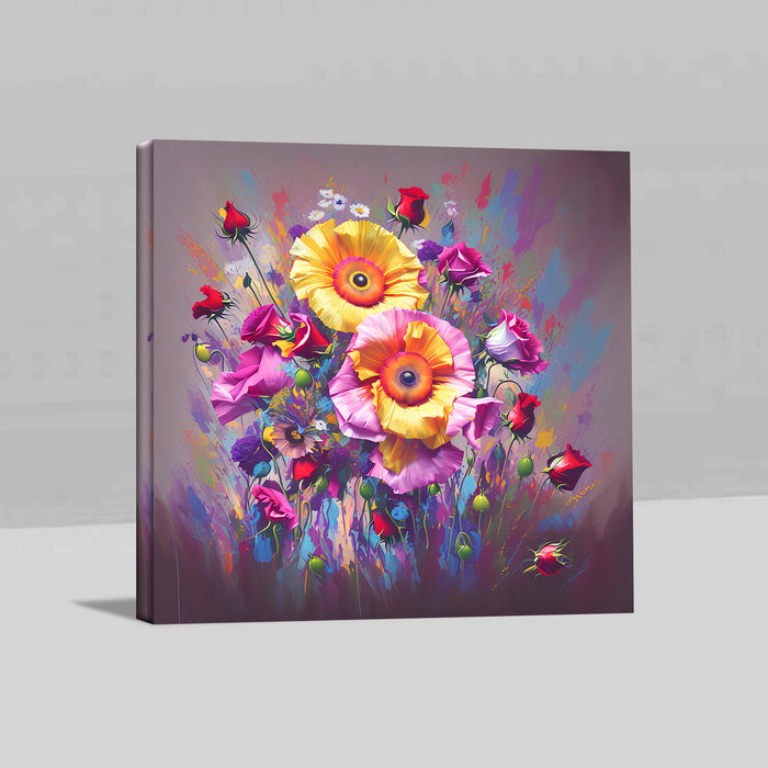 Premium Bold Flower Canvas Wall Art