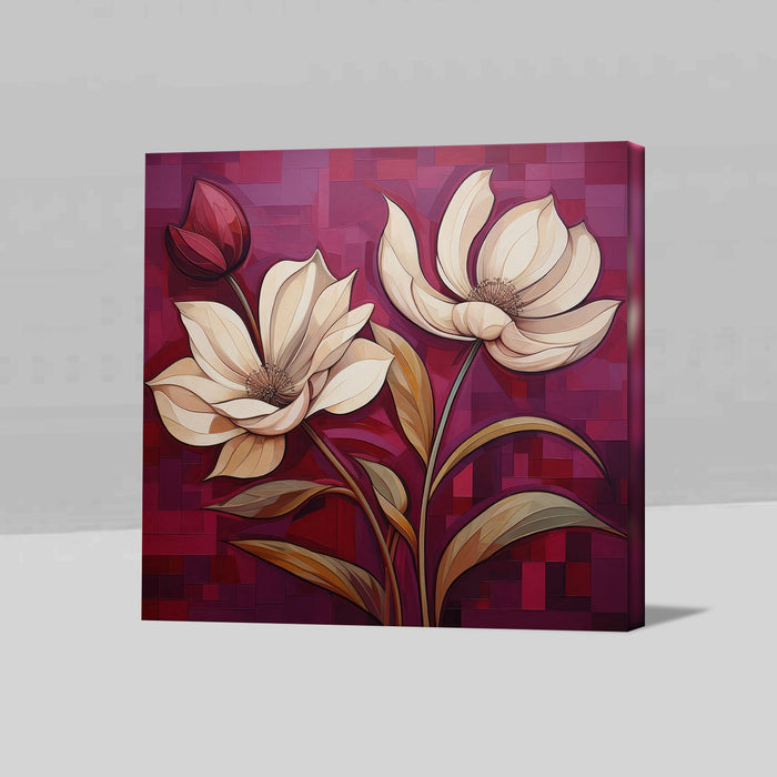 Feminine Touch Elegant Flower Wall Art