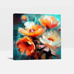 Joyful Petals Happy Floral Wall Paintings - All India Decor