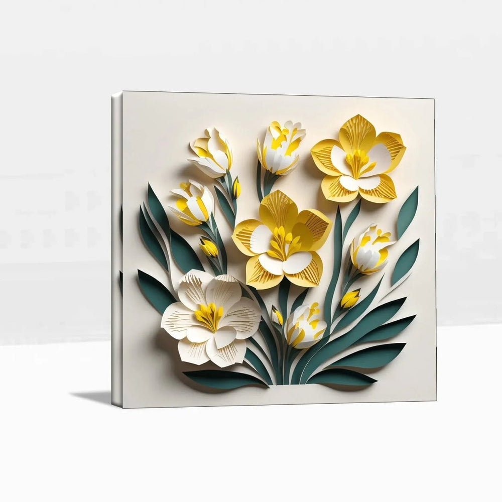 Petal Reflections Elegant Floral Art - All India Decor