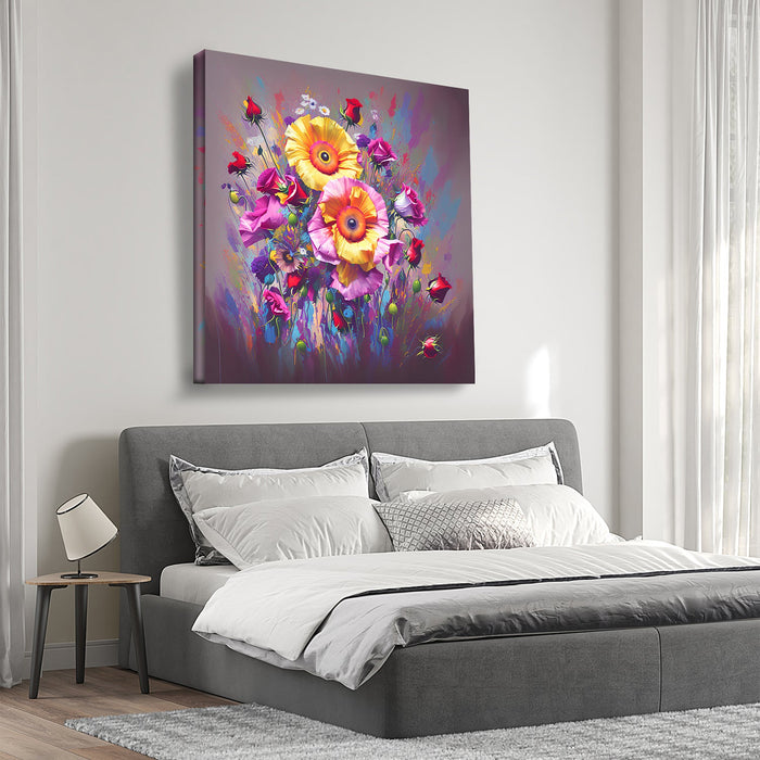 Premium Bold Flower Canvas Wall Art