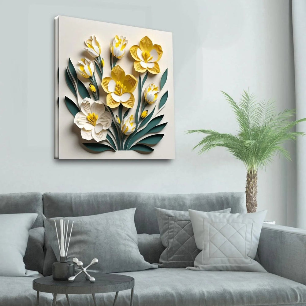 Petal Reflections Elegant Floral Art - All India Decor