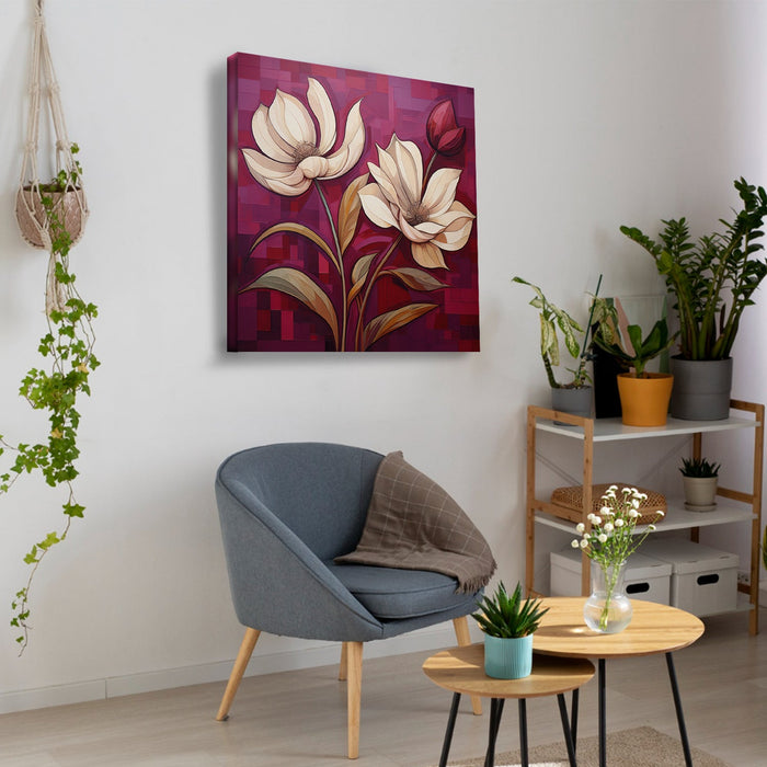 Feminine Touch Elegant Flower Wall Art