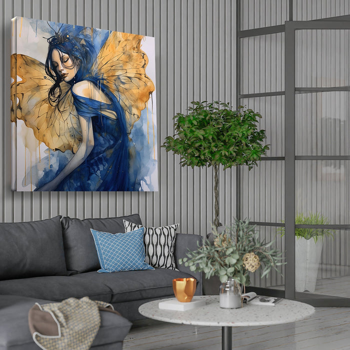 Premium Butterfly Woman Canvas Wall Paintings