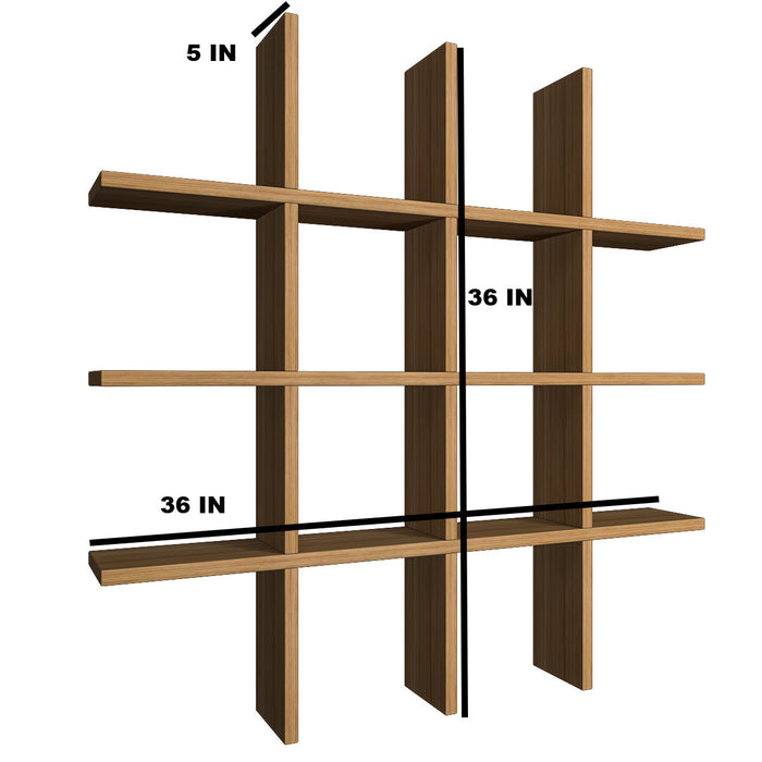 Designer Dual Panel MDF Planter Wall Shelf