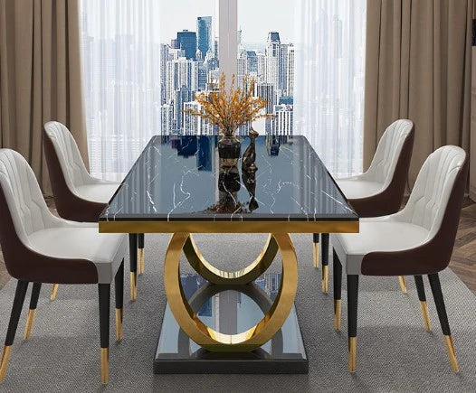 The Opulence metal dining table with chairs  AID-3