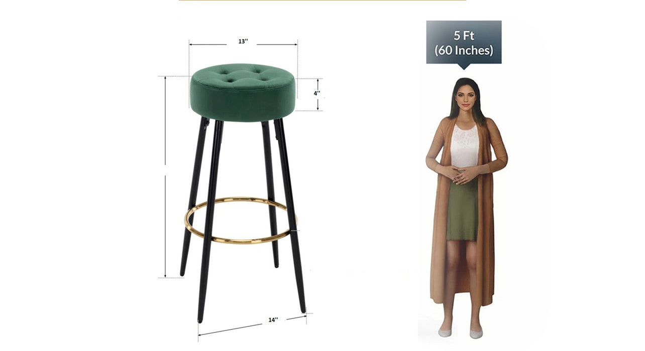 Green Color Ceazar Counter Stool