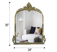 Vintage Wall Mirror (Vintage Brass Finish) - All India Decor - All India Decor