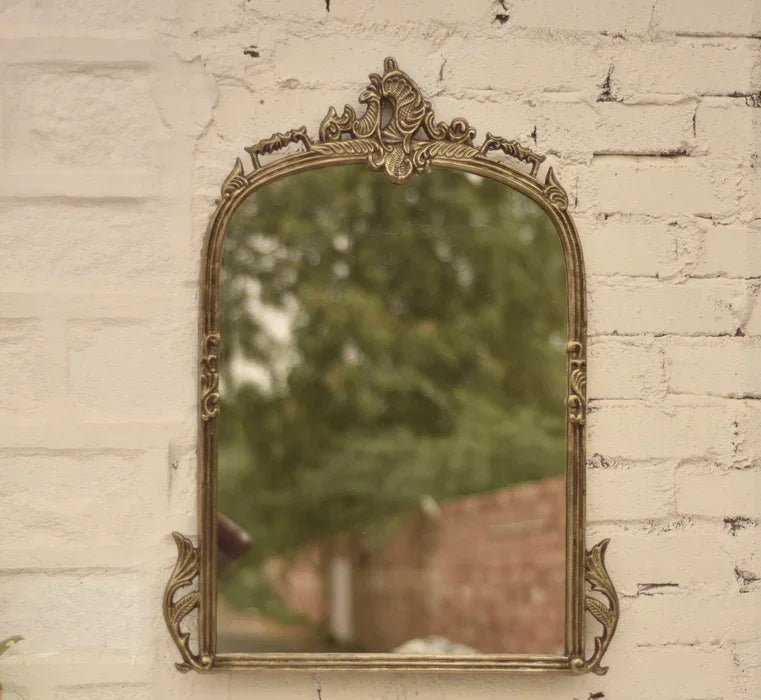 Vintage Wall Mirror (Vintage Brass Finish) - All India Decor - All India Decor