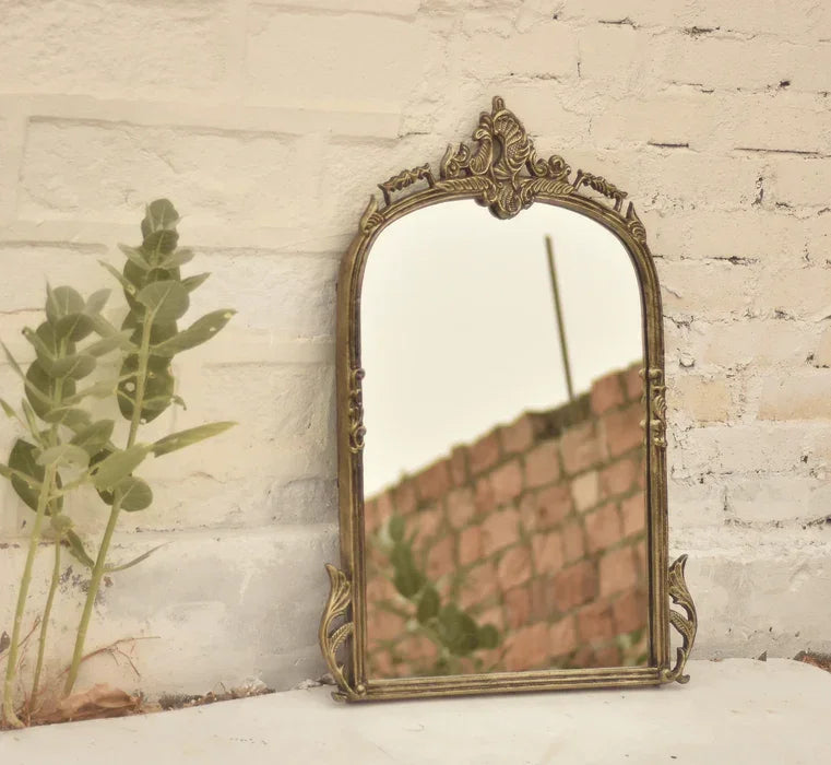 Vintage Wall Mirror (Vintage Brass Finish) - All India Decor