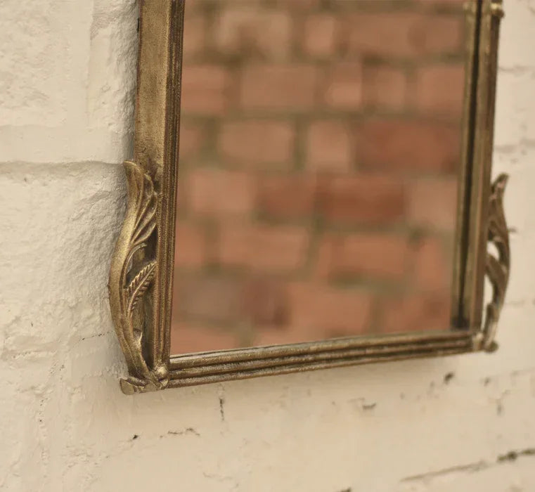 Vintage Wall Mirror (Vintage Brass Finish) - All India Decor
