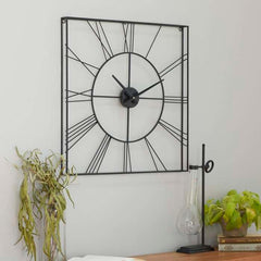 Black Square Wall clock - All India Decor