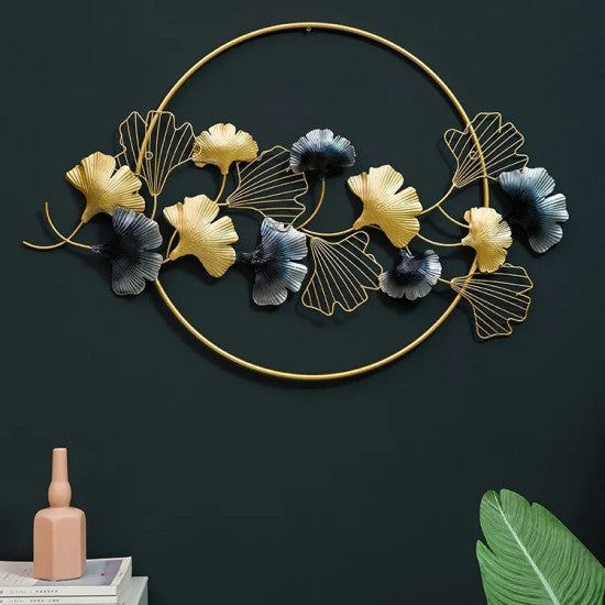 MODERN STYLE LEAVES WALL DECOR ART METAL