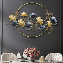 MODERN STYLE LEAVES WALL DECOR ART METAL